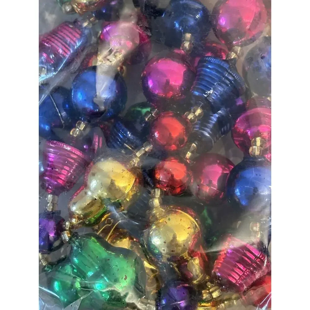 Vintage Midwest Of Cannon Falls Hand blown Glass Garland Czech Republic NOS 6 Ft